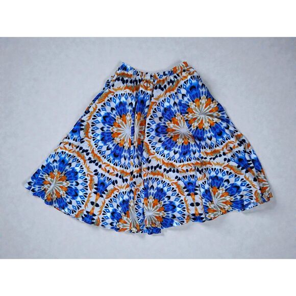 Cato Dresses & Skirts - Cato Size XL Blue & Orange Medallion Print A-Line Skirt